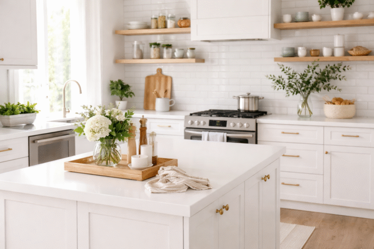 Sturdy metal kitchen shelf organizer