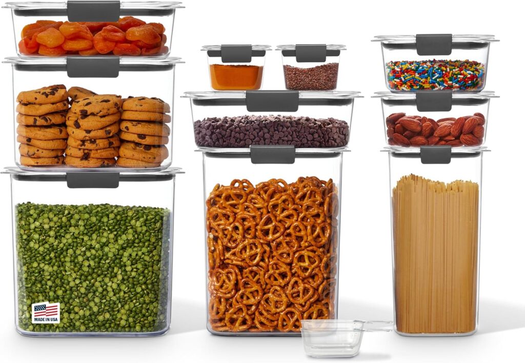 Rubbermaid Brilliance clear airtight pantry storage containers