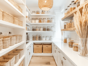 bright clean organized pantry with clear airtight containers and neat labels 2026